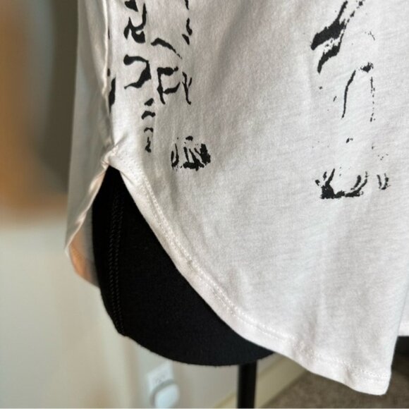 SIGNORELLI New With Tags Tiger Tee Tank Sleeveless T Shirt White Black Tattoo - Picture 7 of 13